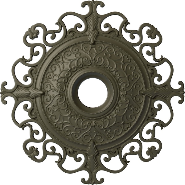 Ekena Millwork Orleans Ceiling Medallion (Fits Canopies up to 8 1/4"), 38 3/8"OD x 6 5/8"ID x 2 7/8"P, Witch Hazel CM38OLWHF - main